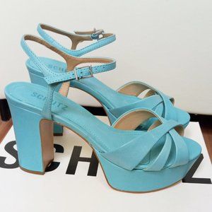 Schutz Keefa River Acqua  Sandals Sexy Comfortable Platform